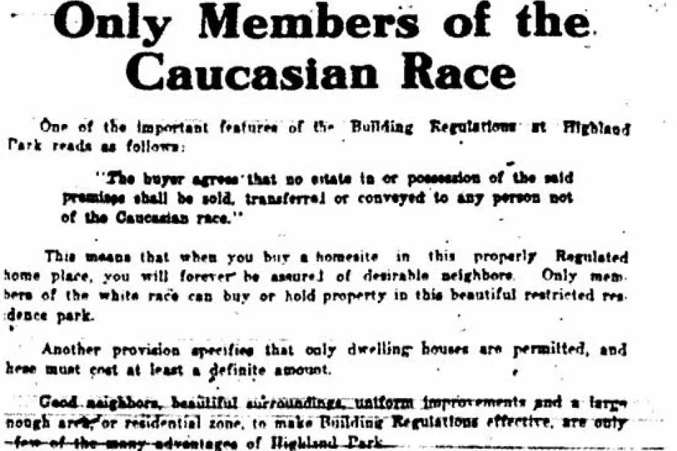 Exclusionary covenant